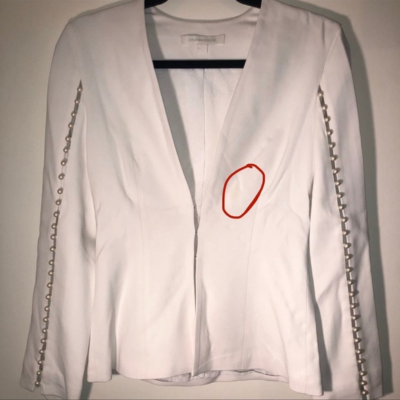 JONATHAN SIMKHAI white faux pearl pant suit - Picture 10 of 10